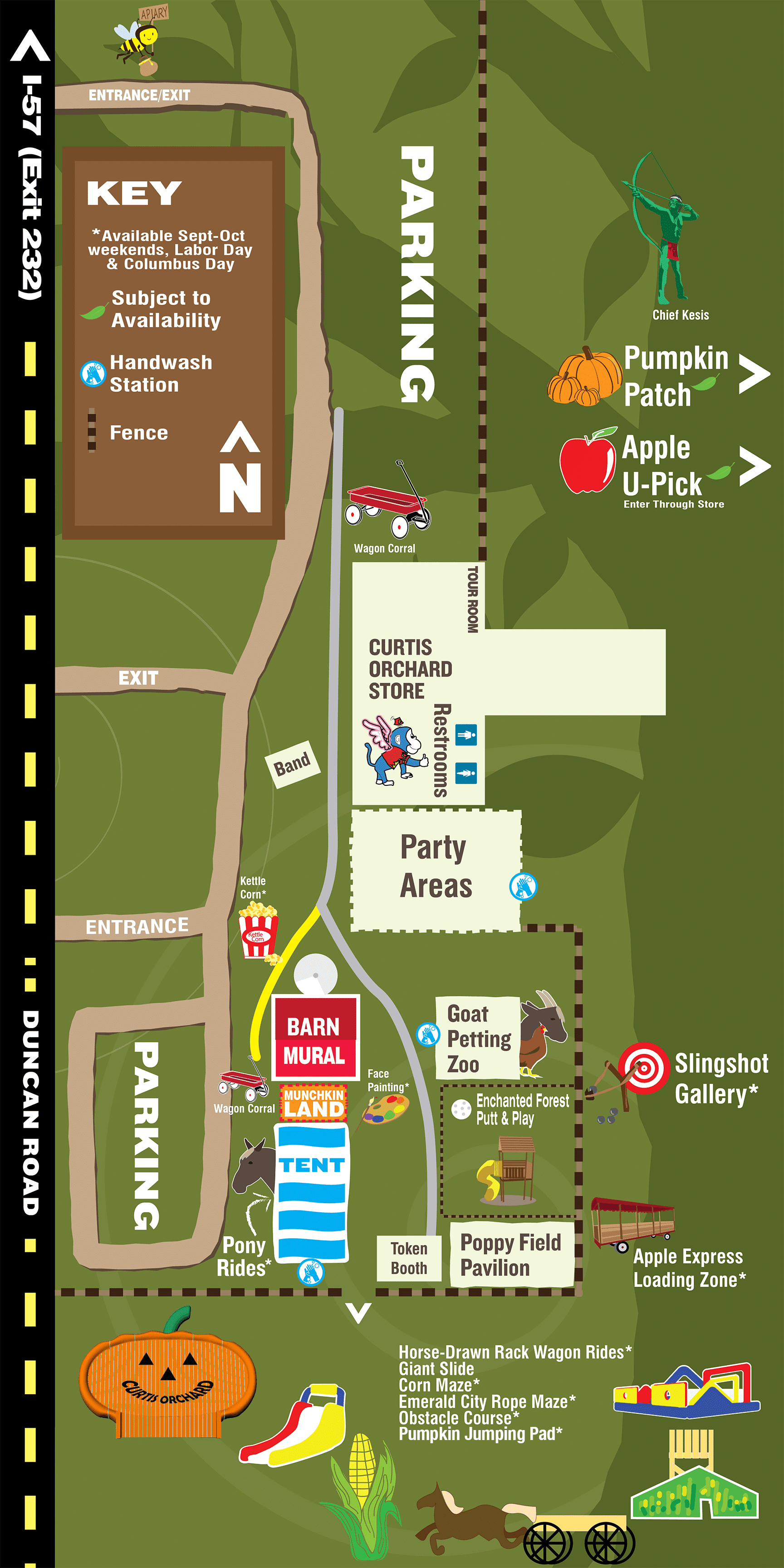 activities map for Curtis Orchard