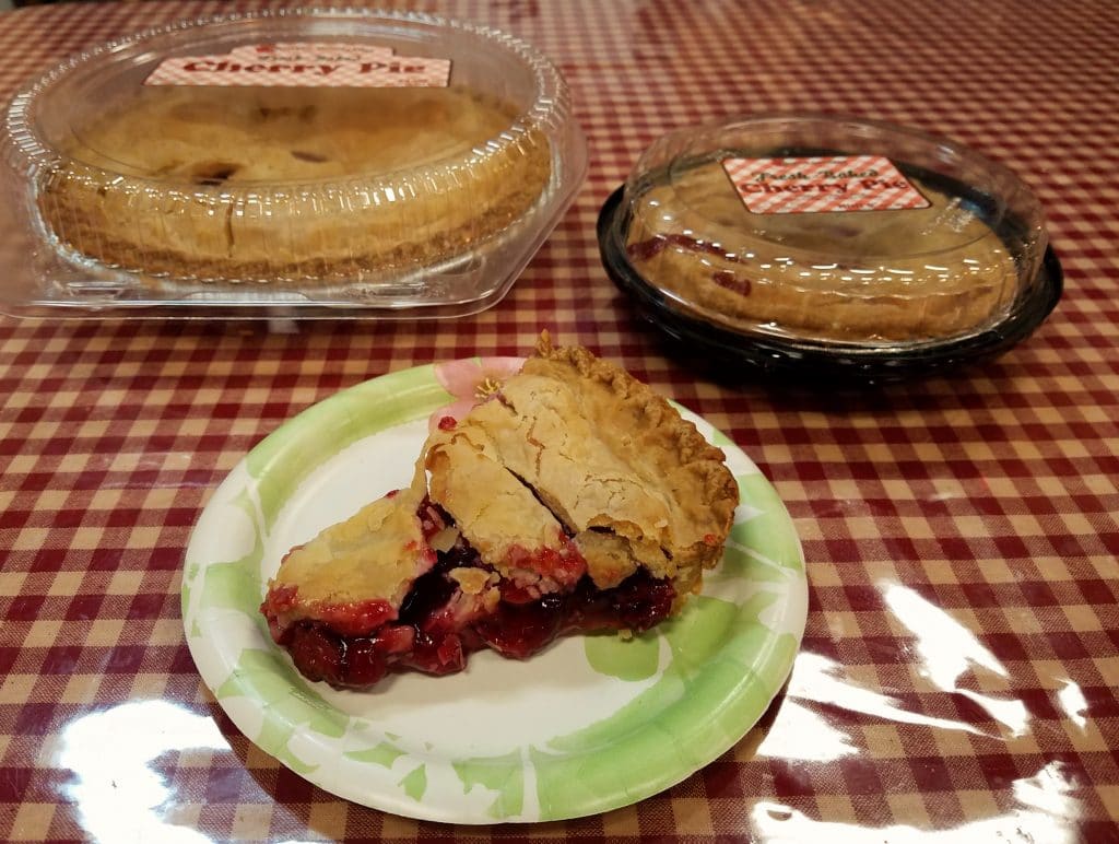 Image of a slice of cherry pie.